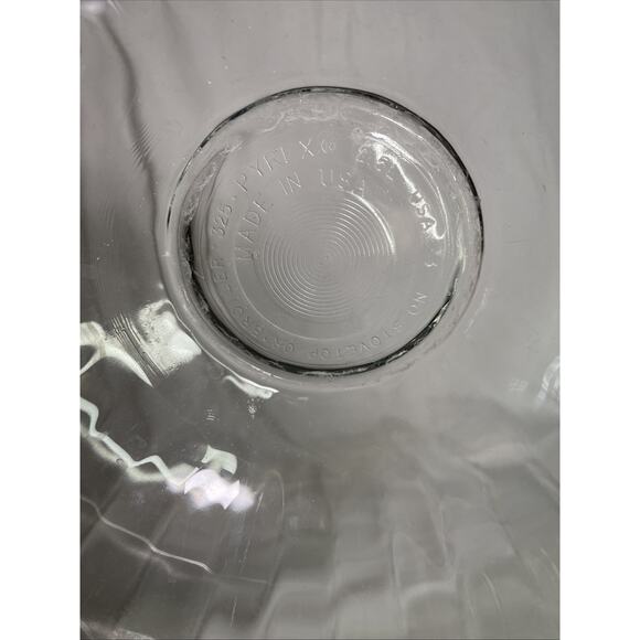 Vintage Pyrex 2.5 Liter Optic Glass Mixing Bowl Clear Ribbed #325 Clean, No Chip - Picture 3 of 6